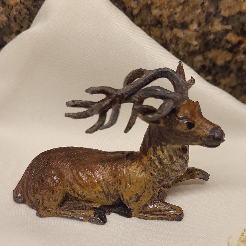 Vintage Brown and Tan Deer Figurine from Germany